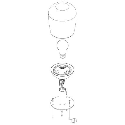 Eglo - Outdoor lamp 1xE27/60W/230V IP44