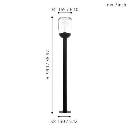 Eglo - Outdoor lamp 1xE27/60W/230V IP44