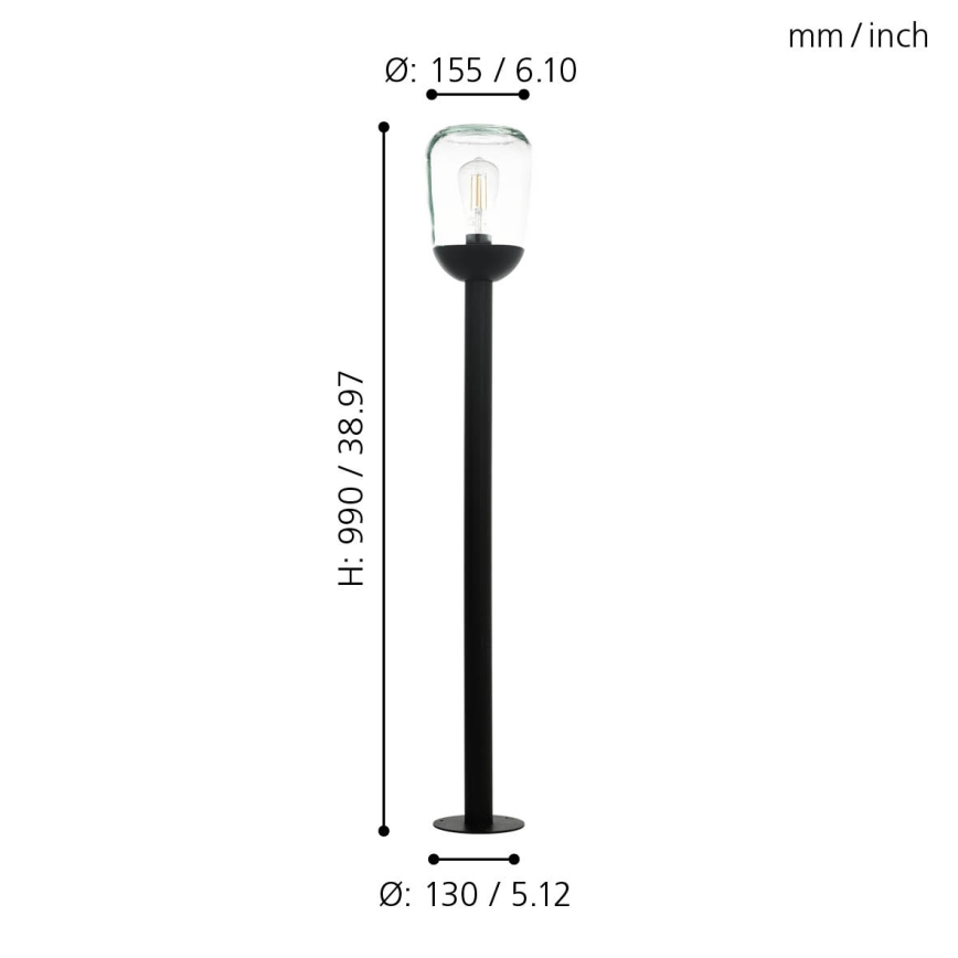 Eglo - Outdoor lamp 1xE27/60W/230V IP44