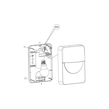 Eglo - Outdoor wall light 1xE27/28W/230V IP44