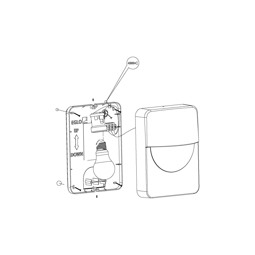 Eglo - Outdoor wall light 1xE27/28W/230V IP44