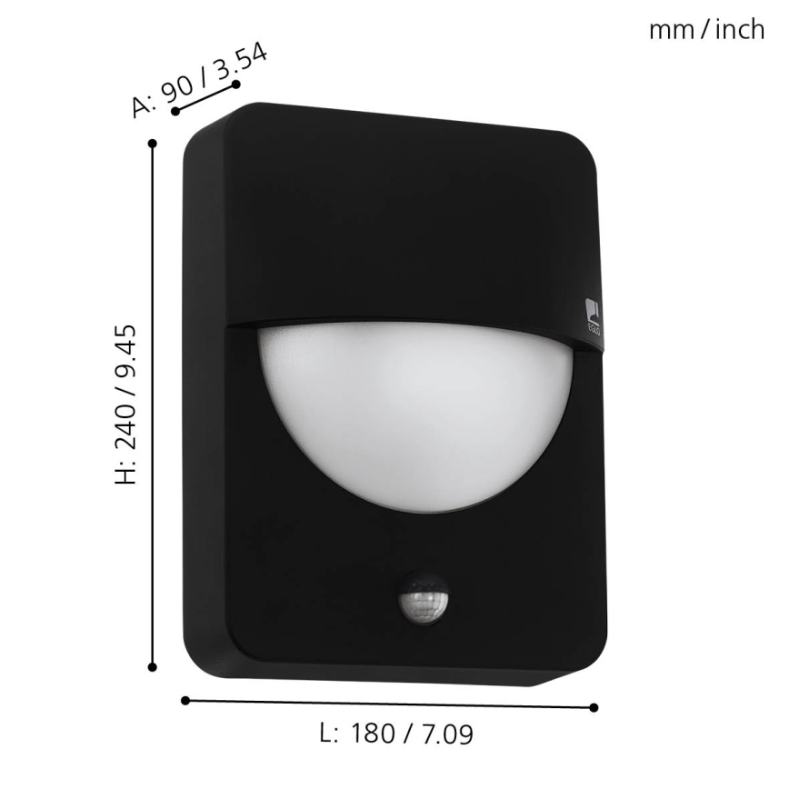 Eglo - Outdoor light with a sensor 1xE27/28W/230V IP44