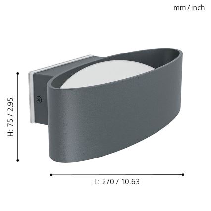 Eglo - LED Outdoor wall light LED/10W/230V IP44
