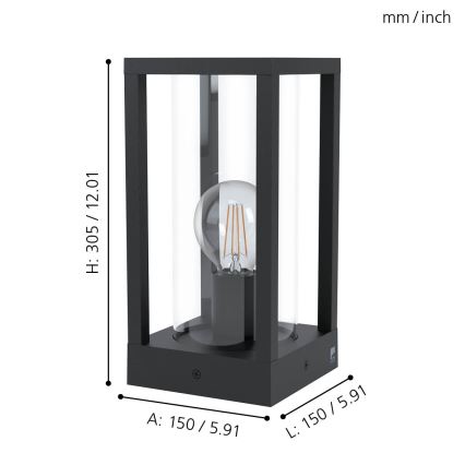 Eglo - Outdoor lamp 1xE27/40W/230V IP54
