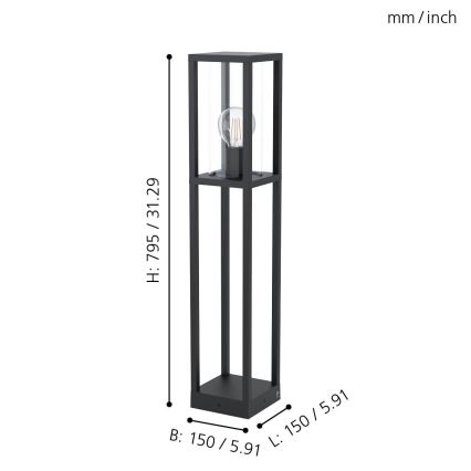 Eglo - Outdoor lamp 1xE27/40W/230V IP54