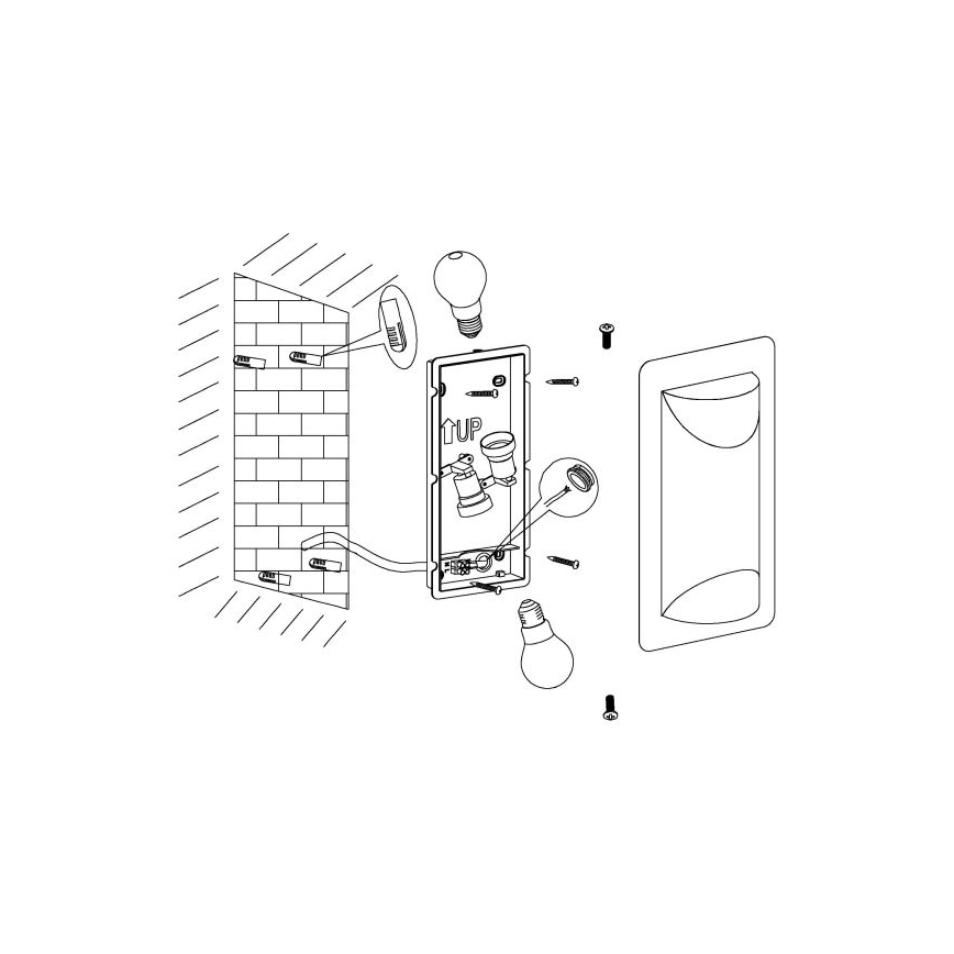 Eglo - Outdoor wall light 2xE27/10W/230V IP44