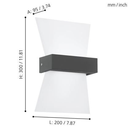 Eglo - LED Outdoor wall light LED/4.8W/230V IP44