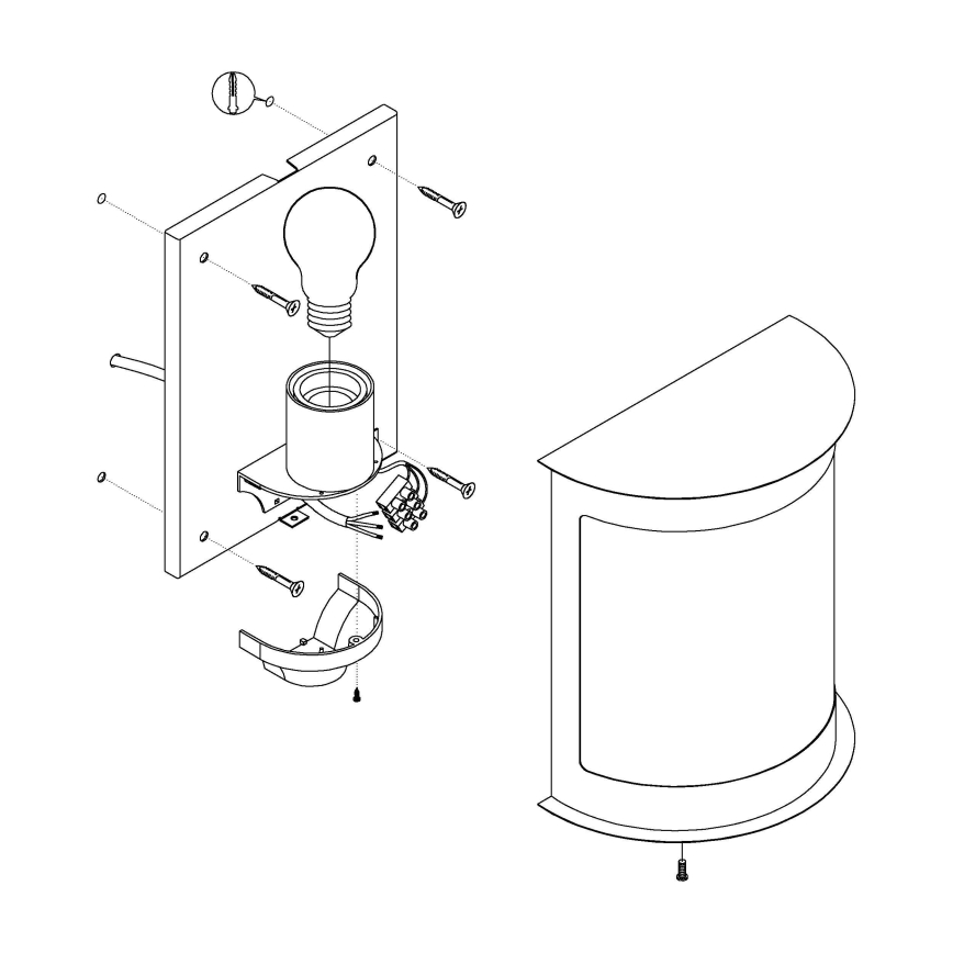 Eglo - Outdoor wall light 1xE27/28W/230V IP44