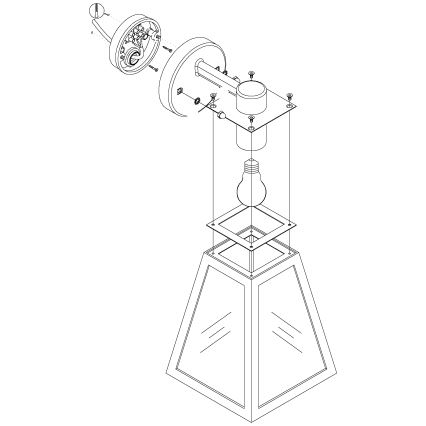 Eglo - Outdoor wall light 1xE27/60W/230V IP44