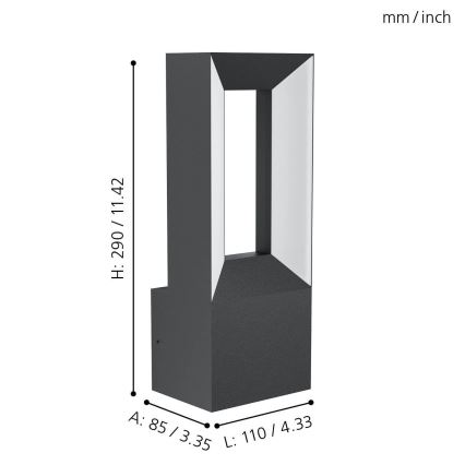 Eglo - LED Outdoor wall light 2xLED/5W/230V IP44