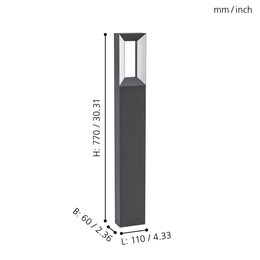 Eglo - LED Outdoor lamp 2xLED/5W/230V IP44 77 cm