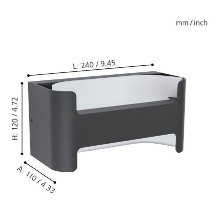 Eglo - LED Outdoor wall light LED/4,8W/230V IP44