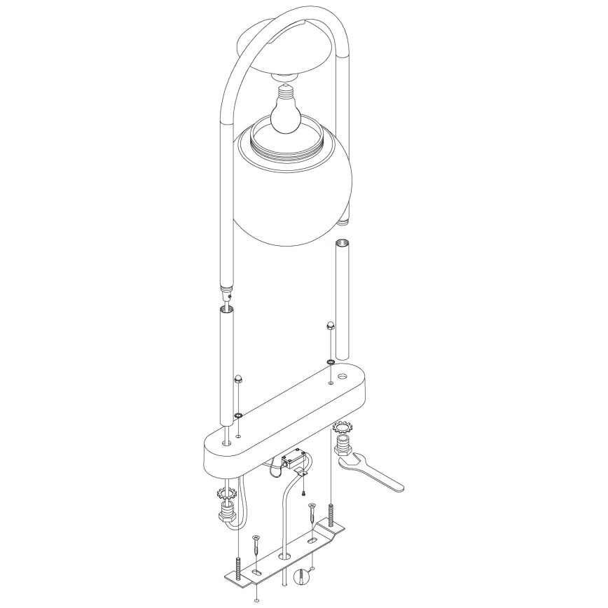 Eglo - Outdoor lamp 1xE27/28W/230V IP44