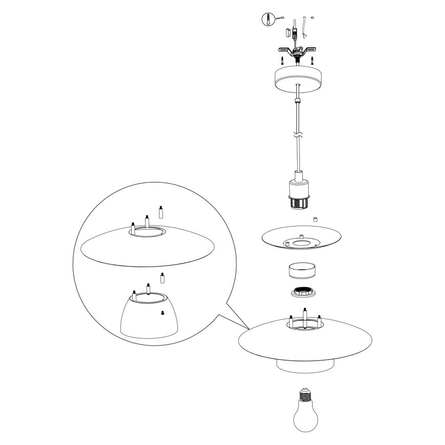 Eglo - Chandelier on a string 1xE27/40W/230V