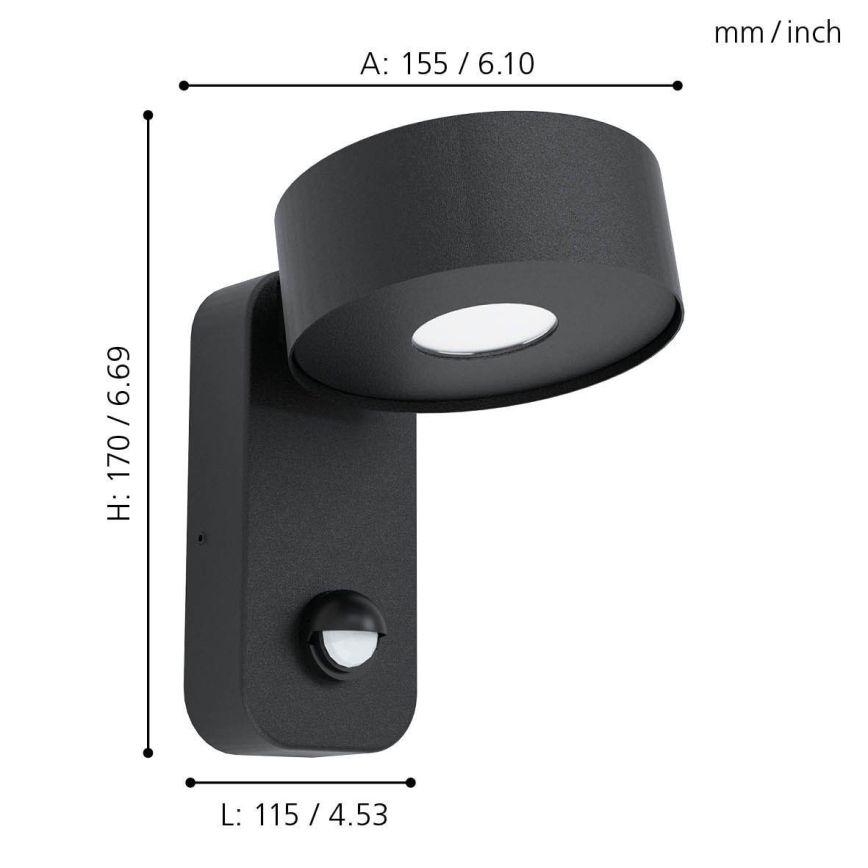 Eglo - LED Outdoor wall light with sensor LED/6W/230V IP44