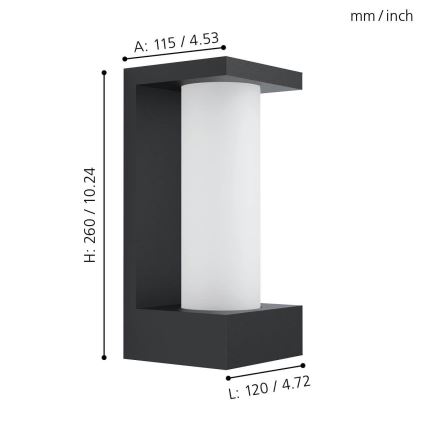 Eglo - LED Outdoor wall light LED/6W/230V IP44