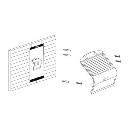 Eglo - Solar light with a sensor LED/3,2W/3,7V IP54