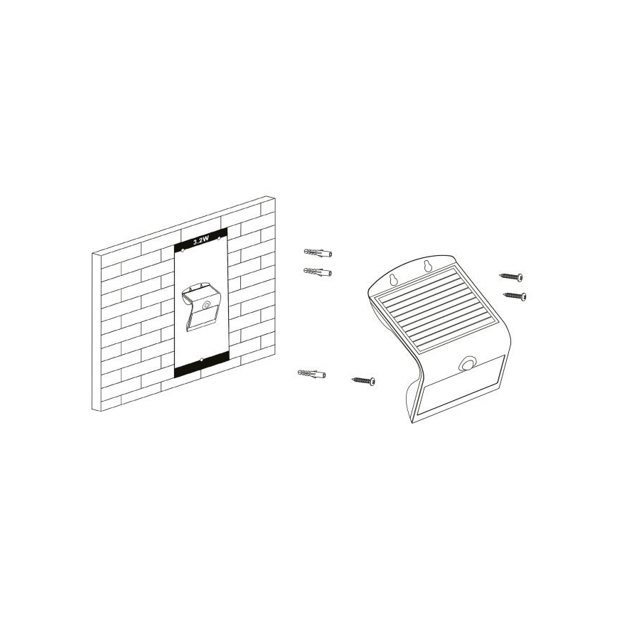 Eglo - Solar light with a sensor LED/3,2W/3,7V IP54
