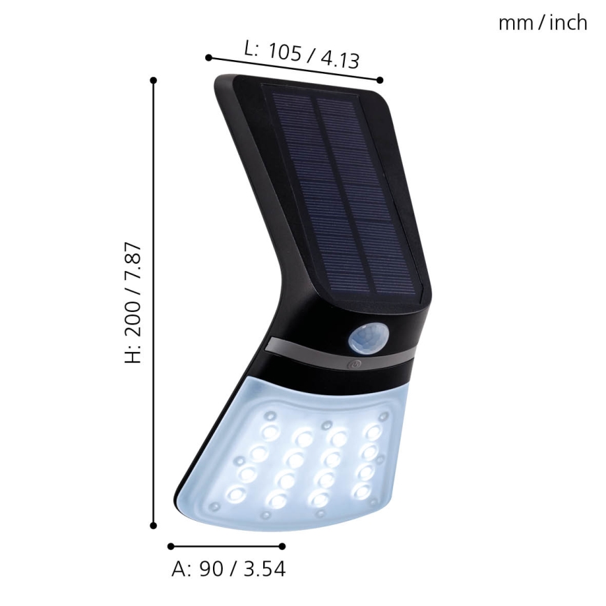 Eglo - Solar light with a sensor LED/2W/3,7V IP44