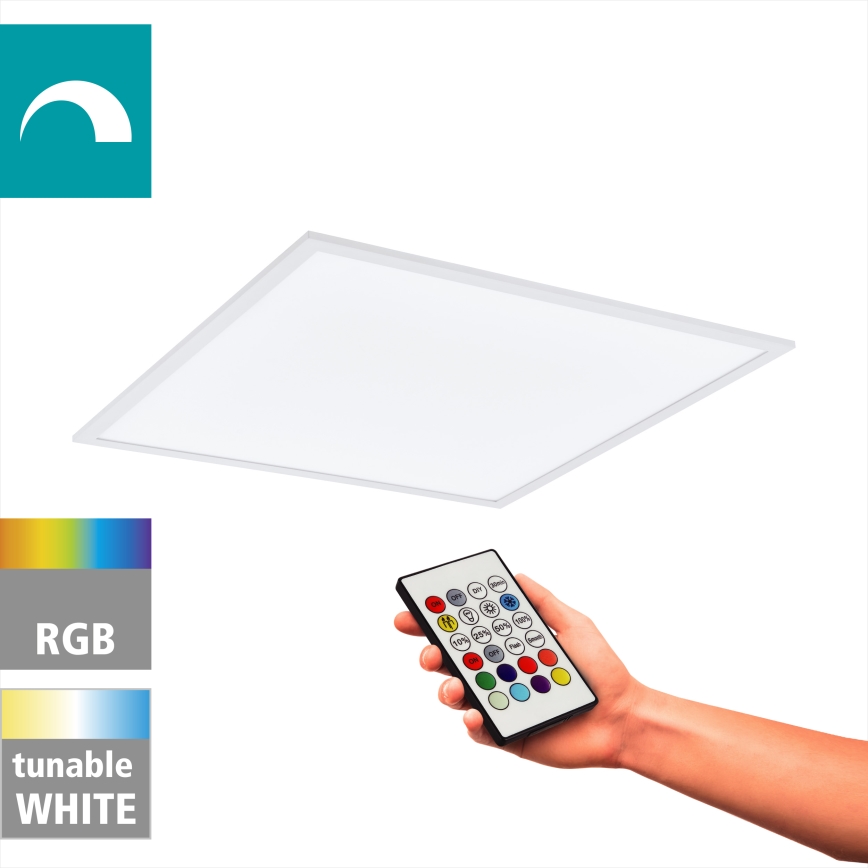 Eglo - RGBW Dimmable ceiling light LED/32,5W/230V 2700-6500K 60x60 cm + remote control