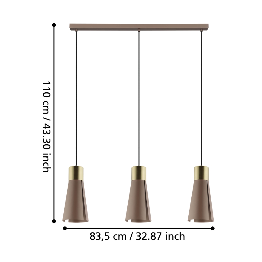 Eglo 98839 - LOSALOMAS LED cable pendant, 3x GU10 / 4.5W / 230V