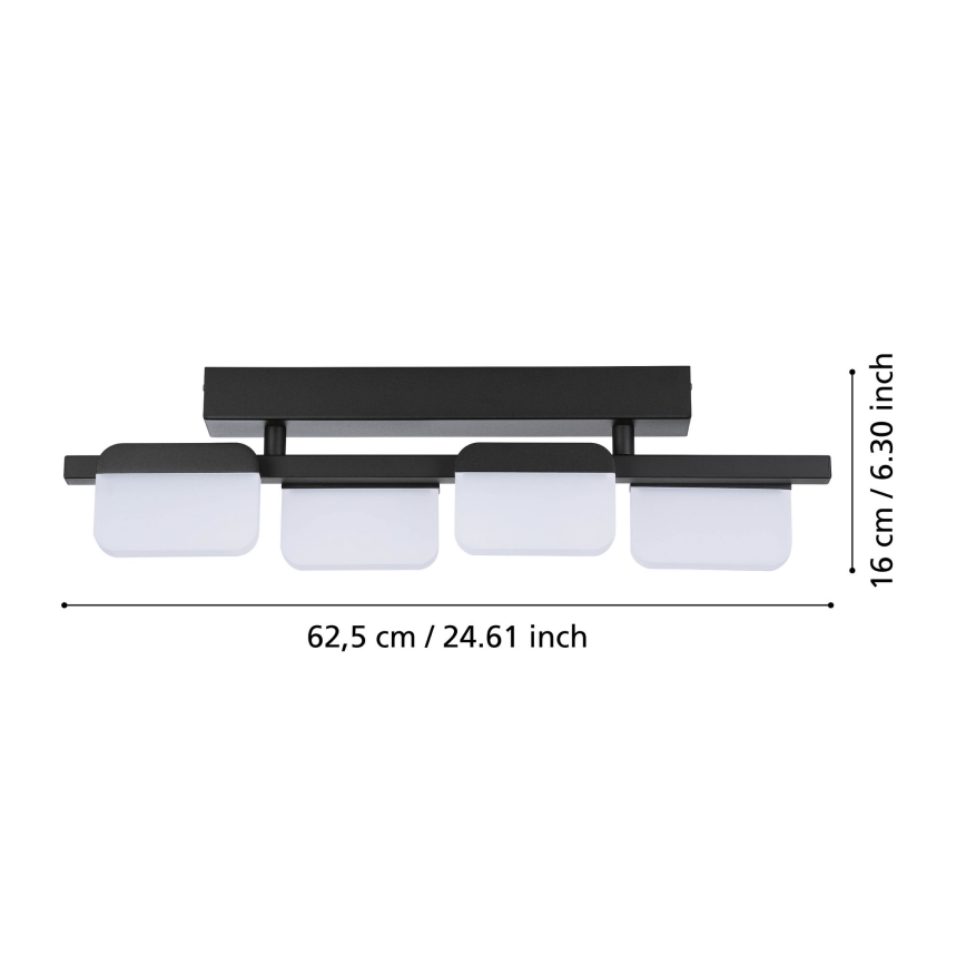 Eglo 98874 - Dimmable LED surface-mounted ceiling light ERVIDEL 4xLED/4.5W/230V