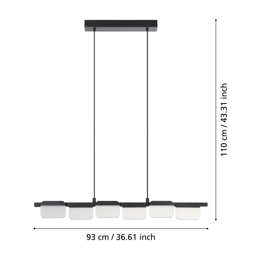 Eglo - LED Dimmable chandelier on a string 6xLED/4,5W/230V