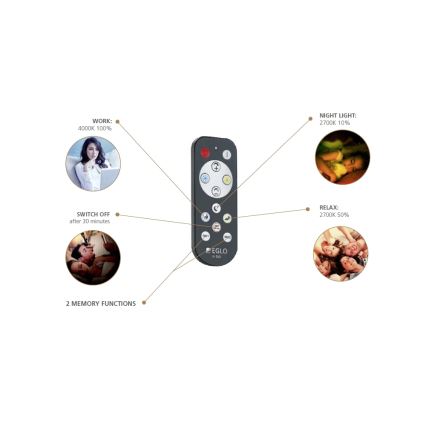 Eglo - LED Dimmable ceiling light LED/18W/230V + remote control