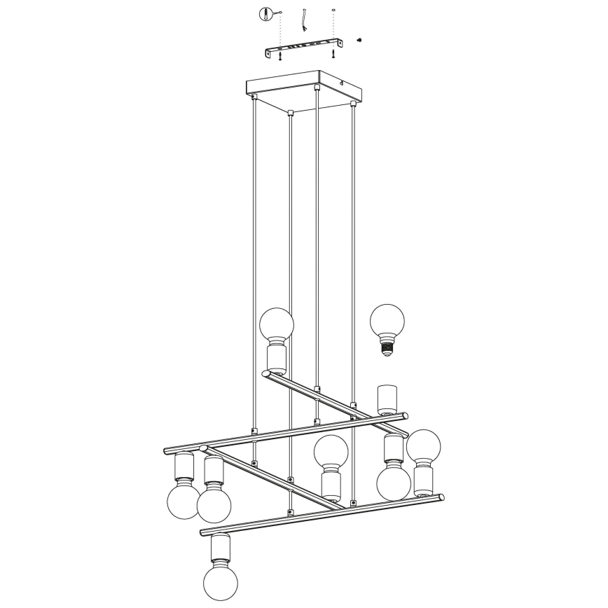Eglo - Chandelier on a string 8xE27/40W/230V