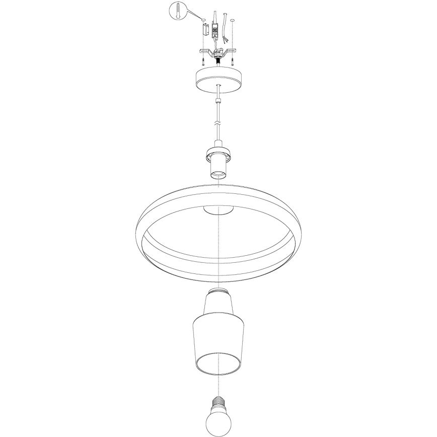 Eglo - LED RGB Dimming chandelier on a string TABANERA-C 1xE27/9W/230V