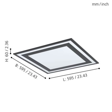 Eglo - LED Ceiling light LED/36W/230V