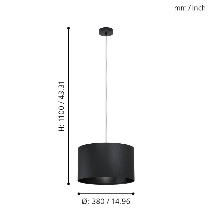 Eglo - Chandelier on a string 1xE27/40W/230V