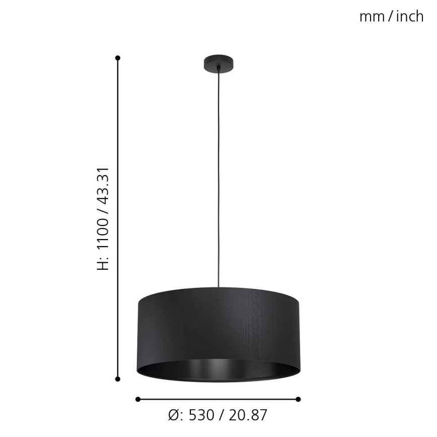 Eglo - Chandelier on a string 1xE27/40W/230V