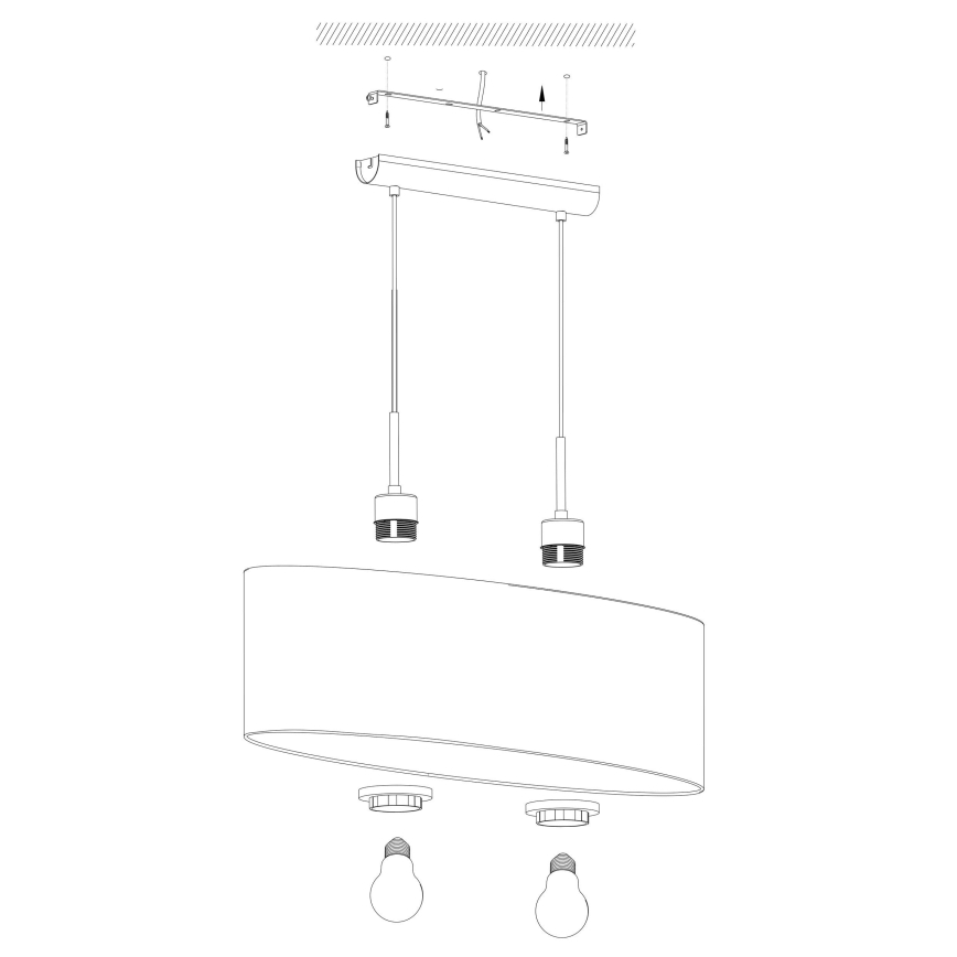 Eglo - Chandelier on a string 2xE27/40W/230V