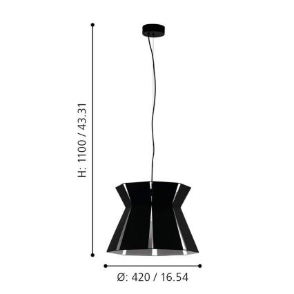 Eglo - Chandelier on a string 1xE27/40W/230V