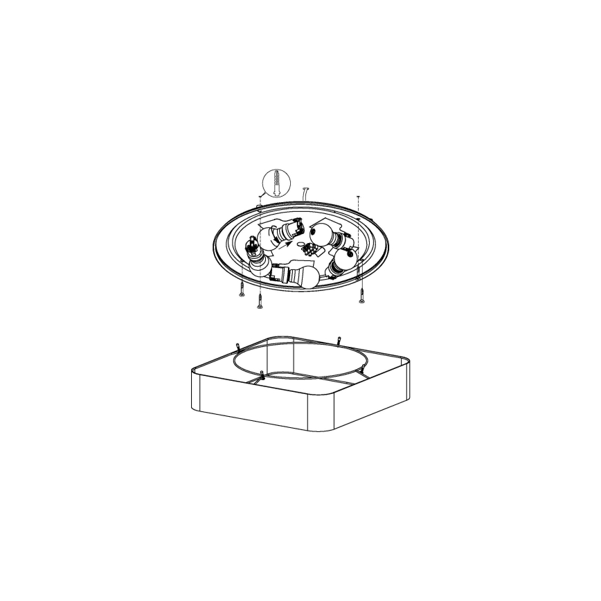 Eglo - Ceiling light 5xE27/25W/230V