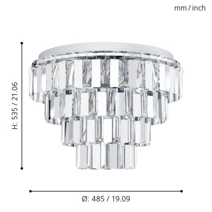 Eglo - Chandelier on a chain 7xE14/40W/230V