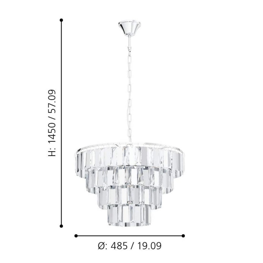Eglo - Chandelier on a chain 7xE14/40W/230V