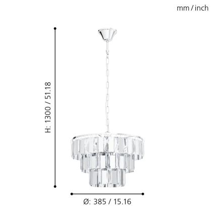 Eglo - Chandelier on a chain 5xE14/40W/230V