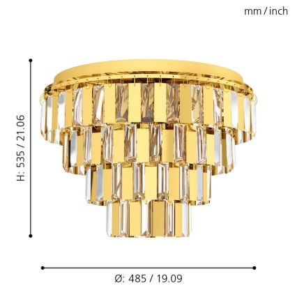 Eglo - Chandelier on a chain 7xE14/40W/230V