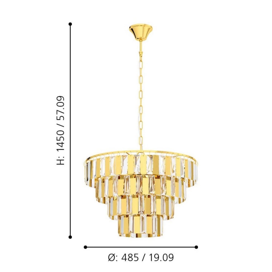 Eglo - Chandelier on a chain 7xE14/40W/230V