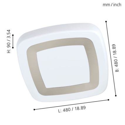 Eglo - LED Ceiling light LED/22W/230V