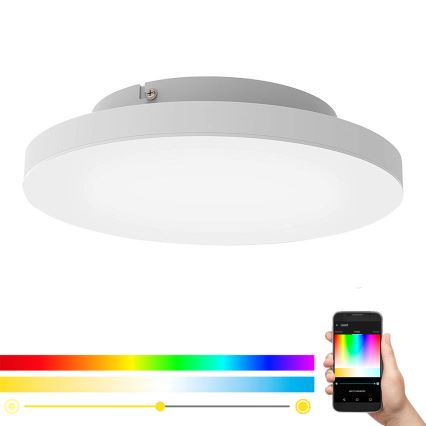 Eglo - LED RGB Dimmable ceiling light TURCONA-C LED/15W/230V + remote control