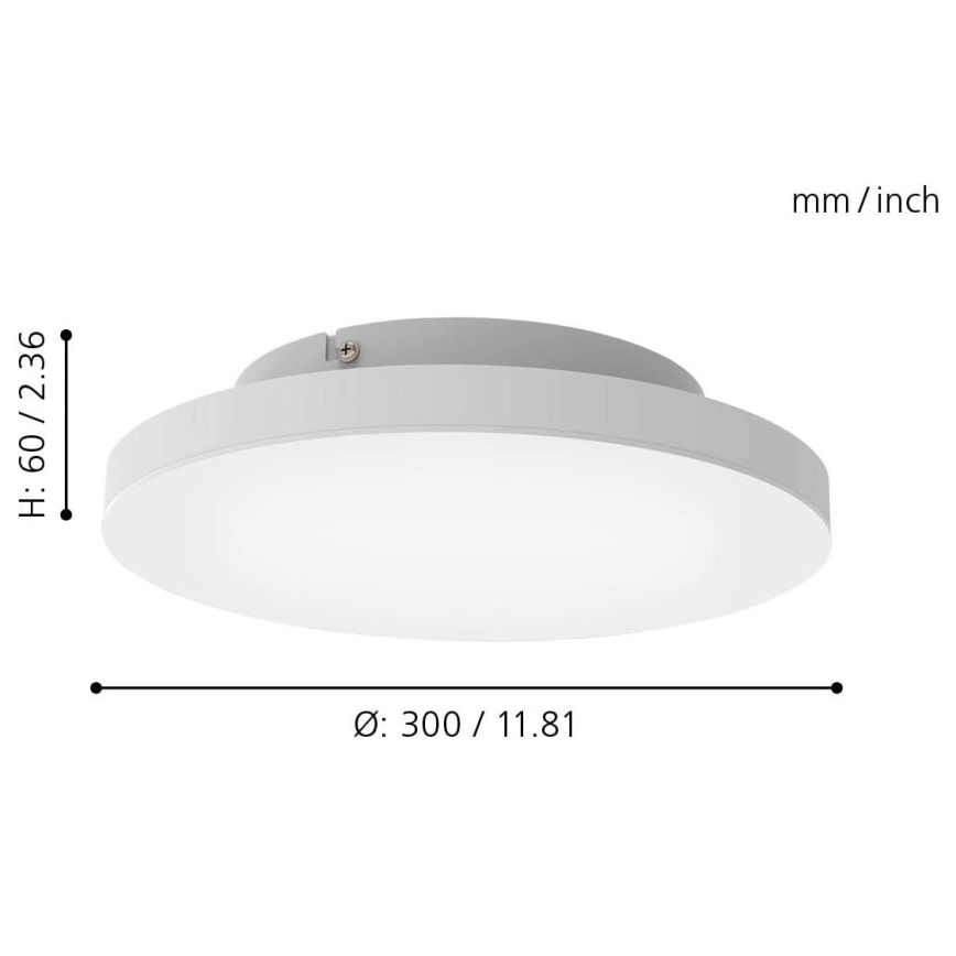 Eglo - LED RGB Dimmable ceiling light TURCONA-C LED/15W/230V + remote control
