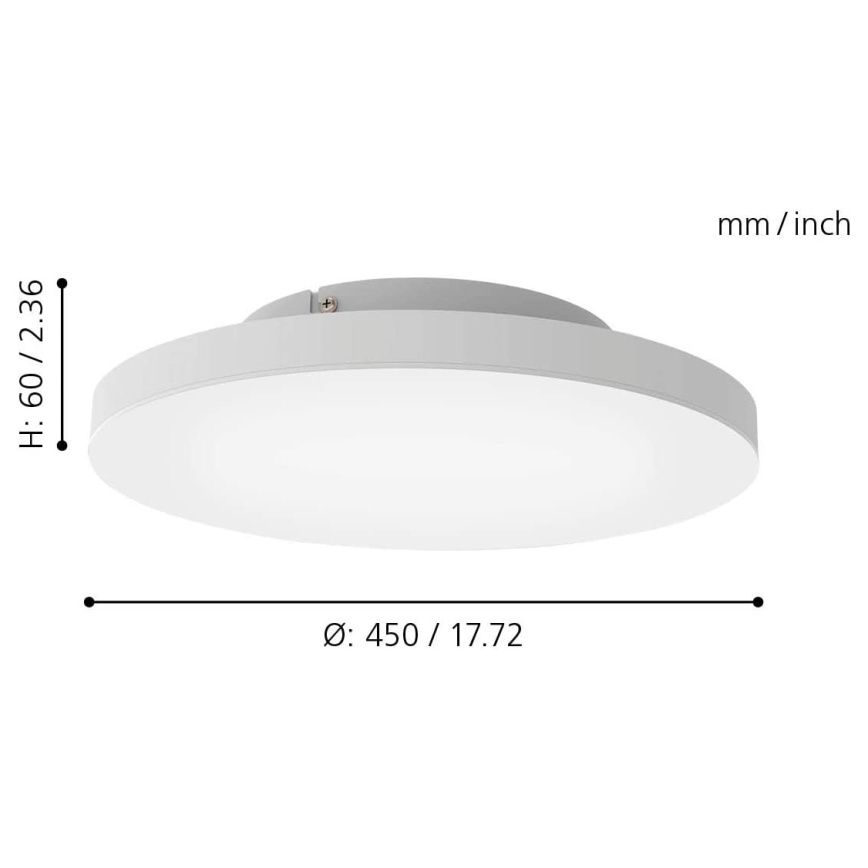 Eglo - LED RGB Dimming ceiling light TURCONA-C LED/20W/230V + RC