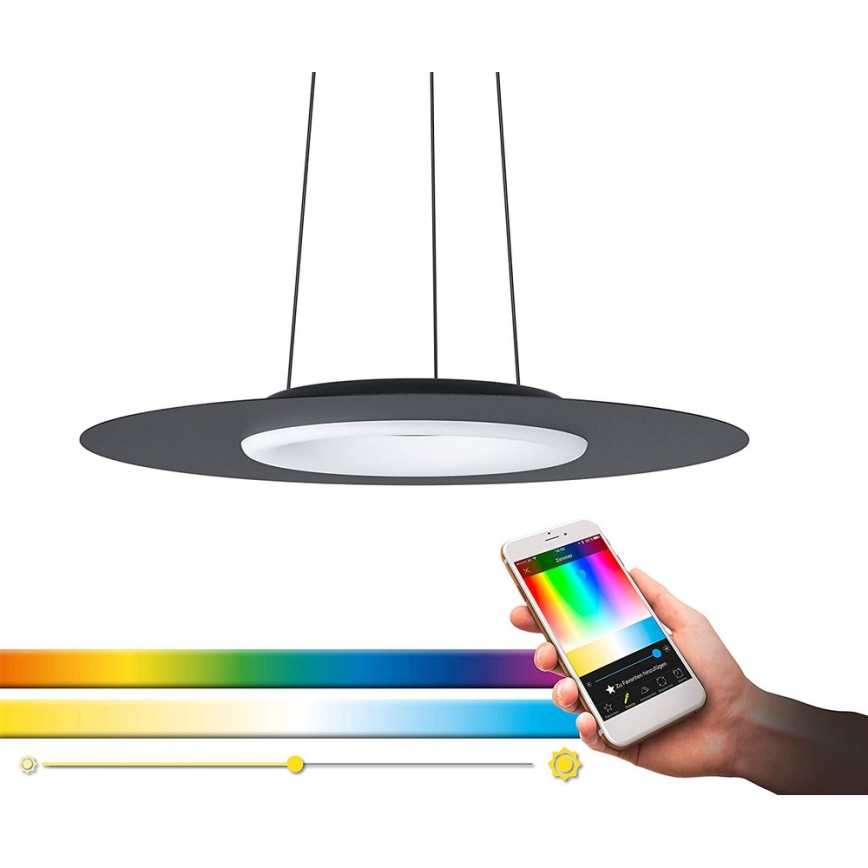 Eglo - LED RGB Dimmable chandelier on a string COMPO ROSSO-C LED/16W/230V