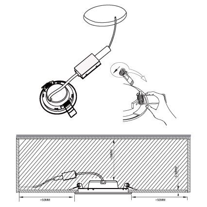 Eglo - LED recessed downlight LED/2.7W/230V Ø 8.6 cm