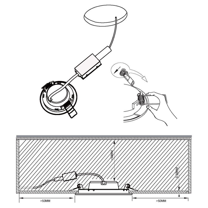 Eglo - LED recessed downlight LED/2.7W/230V Ø 8.6 cm