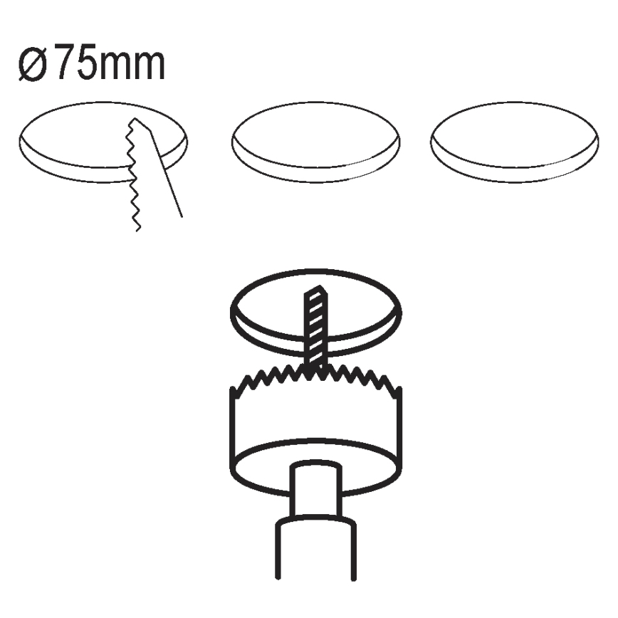 Eglo - SET 3x LED Recessed light FUEVA 5 1xLED/2,7W/230V