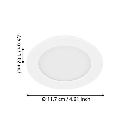 Eglo - LED Recessed light LED/5,5W/230V